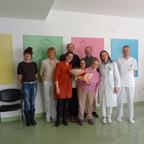 Gruppenfoto im Krankenhaus