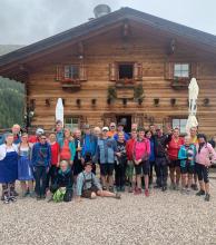 Gruppenfoto vor der Saltnerhütte