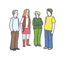 Zeichnung von einer Gruppe